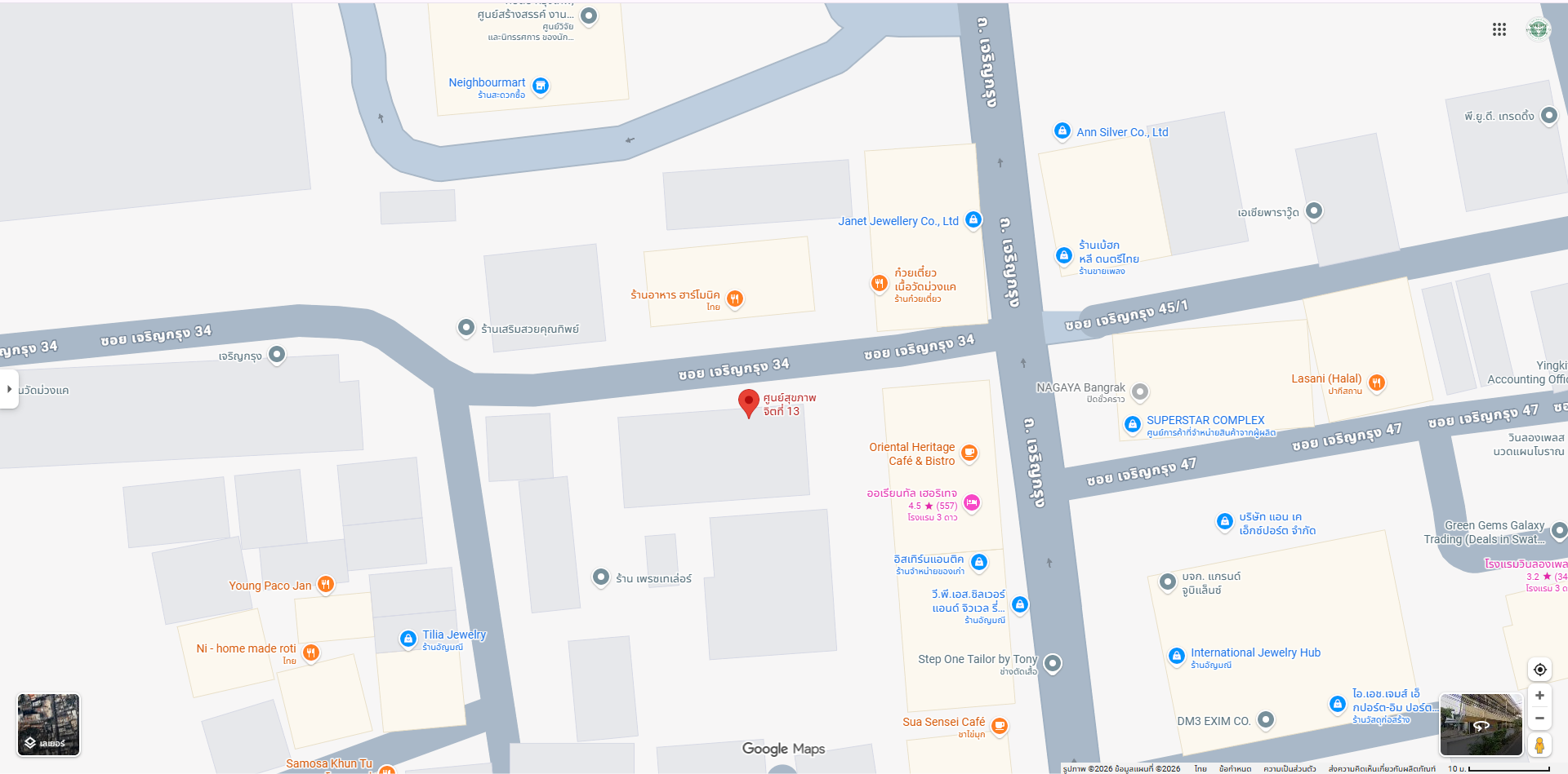 แผนที่ศูนย์สุขภาพจิตที่ 13